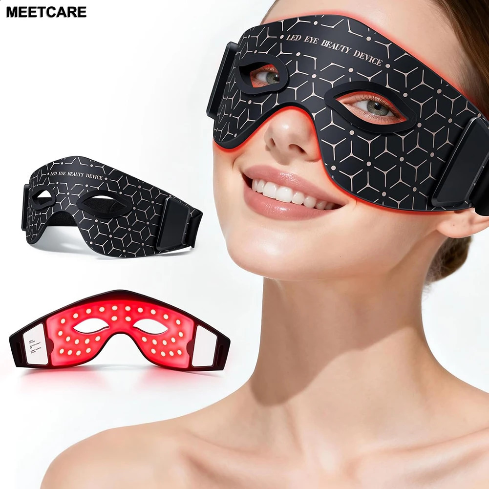 Red Light Eye Mask 630NM 850NM LED Eye Red Light Eye Mask with 5Modes Massager for Relieve Eye Bag Dark Circle Puffiness 260918