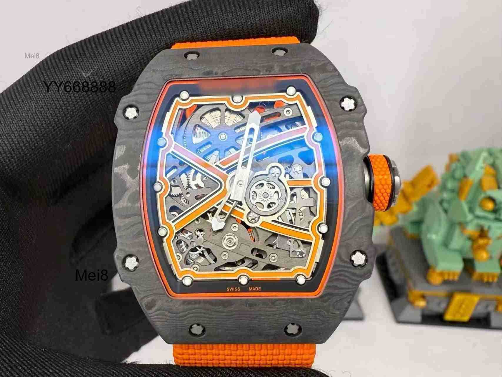 Mens watches high quality designer watch Luxury Automatic Mechanical watch Rmm6702 Tourbillon Movement 38X47X78mm sapphire crystal mirror ceramic ca