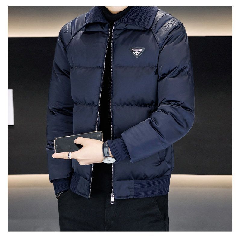 Men's Jacket, New Style, Trendy Casual Design, With Stylish Collar, Sophisticated Handsome Look, A Thickened Cotton Lining, Suitable For Autumn