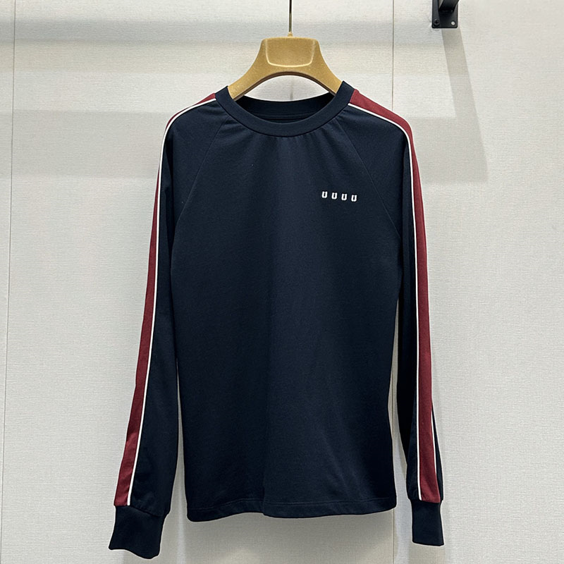 Unisex Color Blocked Basic T Shirts Women Designer Black Relaxed Fit Embroidery Casual Tops Fall Street Home Campus Versatile Shirt