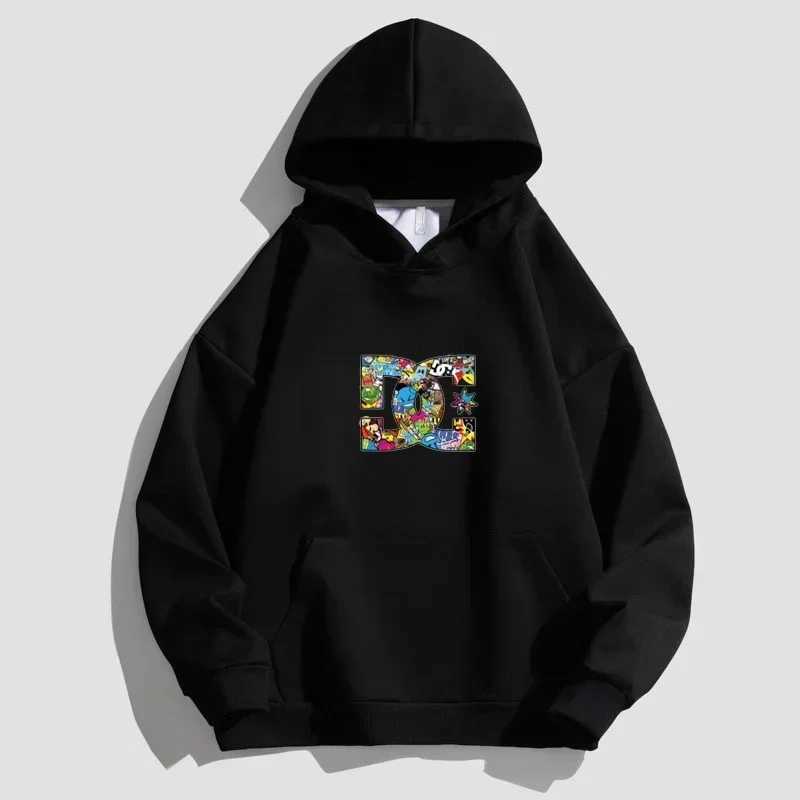 Men's casual loose sweatshirt; skateboard street style; colorful graffiti print; pullover sweatshirt print pullover sweatshirt S26091855KA