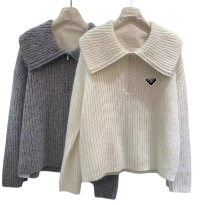 New Women's Sweaters brand Casual sports Sweaters designer Sweater Half zip knitted coats jacket