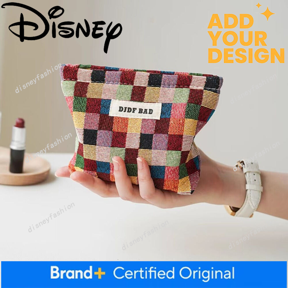 2025 New Small Travel Makeup Bag for Women, Sanitary Pad Storage Lipstick Organizer, Portable Toiletry Bag, Plaid Pattern 06