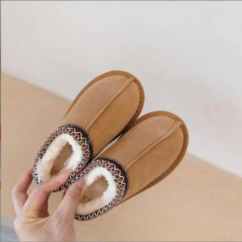 Winter Children's Ankle Boots Toddler Boys Girls Real Sheepskin Wool Fur Lined Warm Snow Boots New Design Classic Ultra Mini S X260917