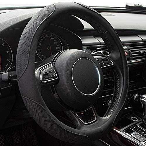 Ultra-fine Fiber Steering Wheel Cover 14.5-15inch Anti-slip Breathable Odorless Universal Car Steering Wheel Protector L26917