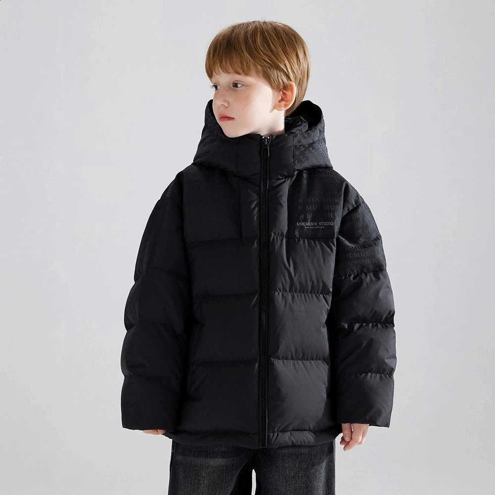 Warm Hooded Children's Girls' Winter Cotton Jacket 2025 New Letter Printed Kids Outerwear Casual Girl Coats RM101W260917