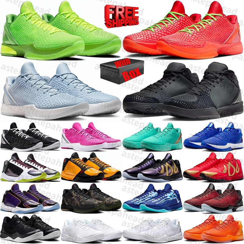 Free Shipping With Box Designer kobeshoe kobes6s 5 6 8 Mamba Grinch protro Basketball Shoes sneakers for 5s 6s mens womens 8s xray d h gate trainers