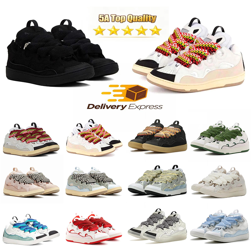 With Box Chunky Casual Curb Sneakers Shoes Mesh Suede Patch Sole Retro Street Couple Fashion Men Women Walking Shoes For Daily Commute Red Black Whi
