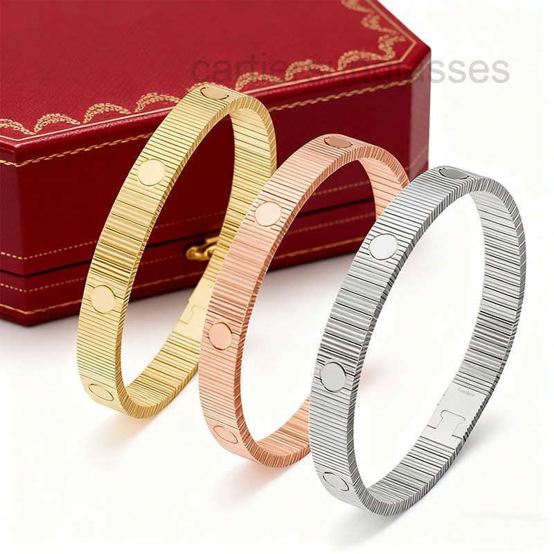 Designer Jewlery Couples Bracelet Gold Silver Rose Bangle for Men Women with Stainless Steel Clasp jewelry woman designer bracelet gold bracelets Wi