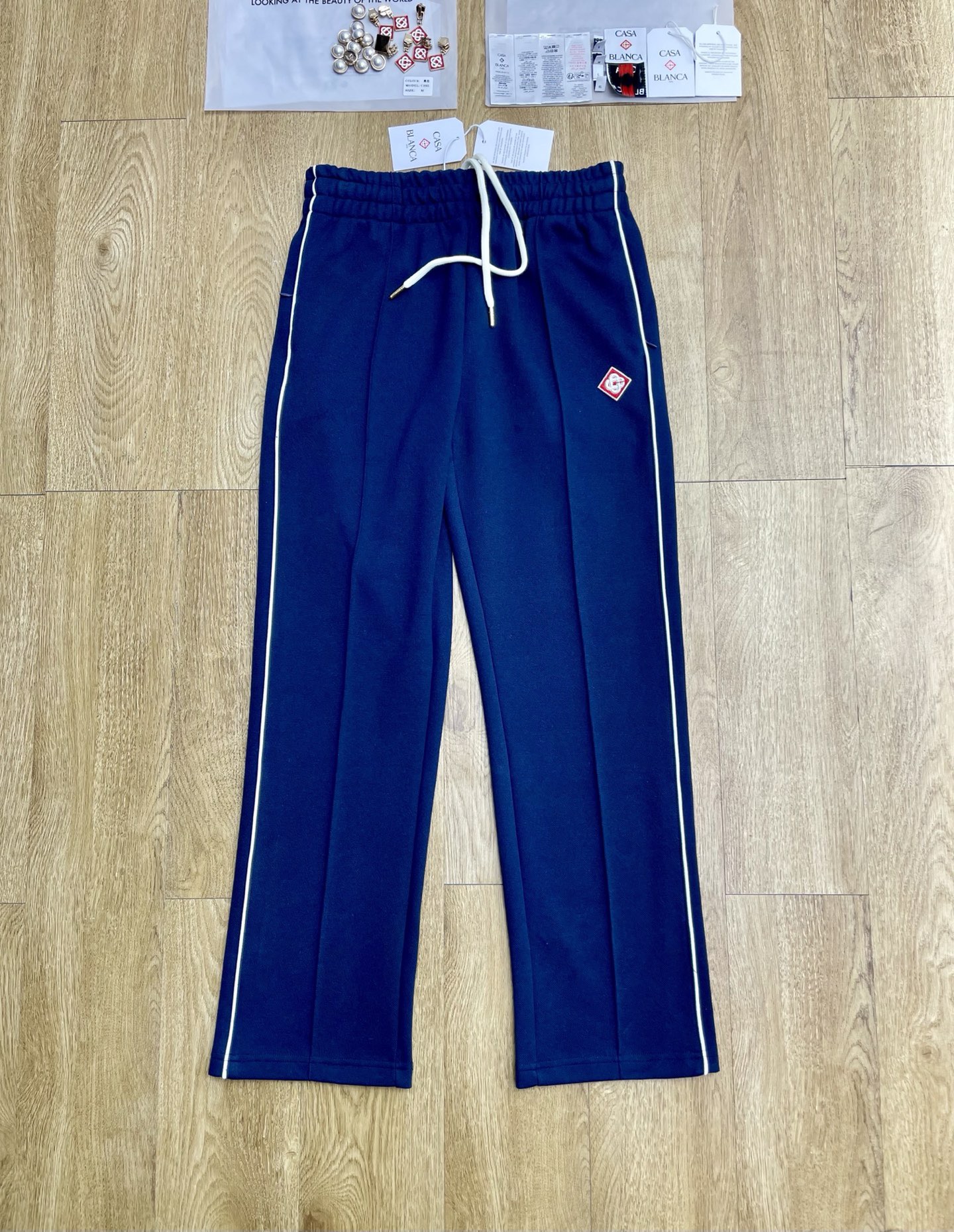 Men's Plus Size Pants Round neck embroidered and printed polar style summer wear with street pure cotton Jacquard silk fabric 45uj6