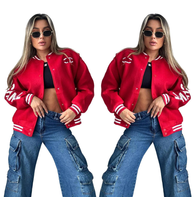 Luxury designer jacket women's top autumn new cc letter trend casual men's and women's jacket street fashion flight jacket