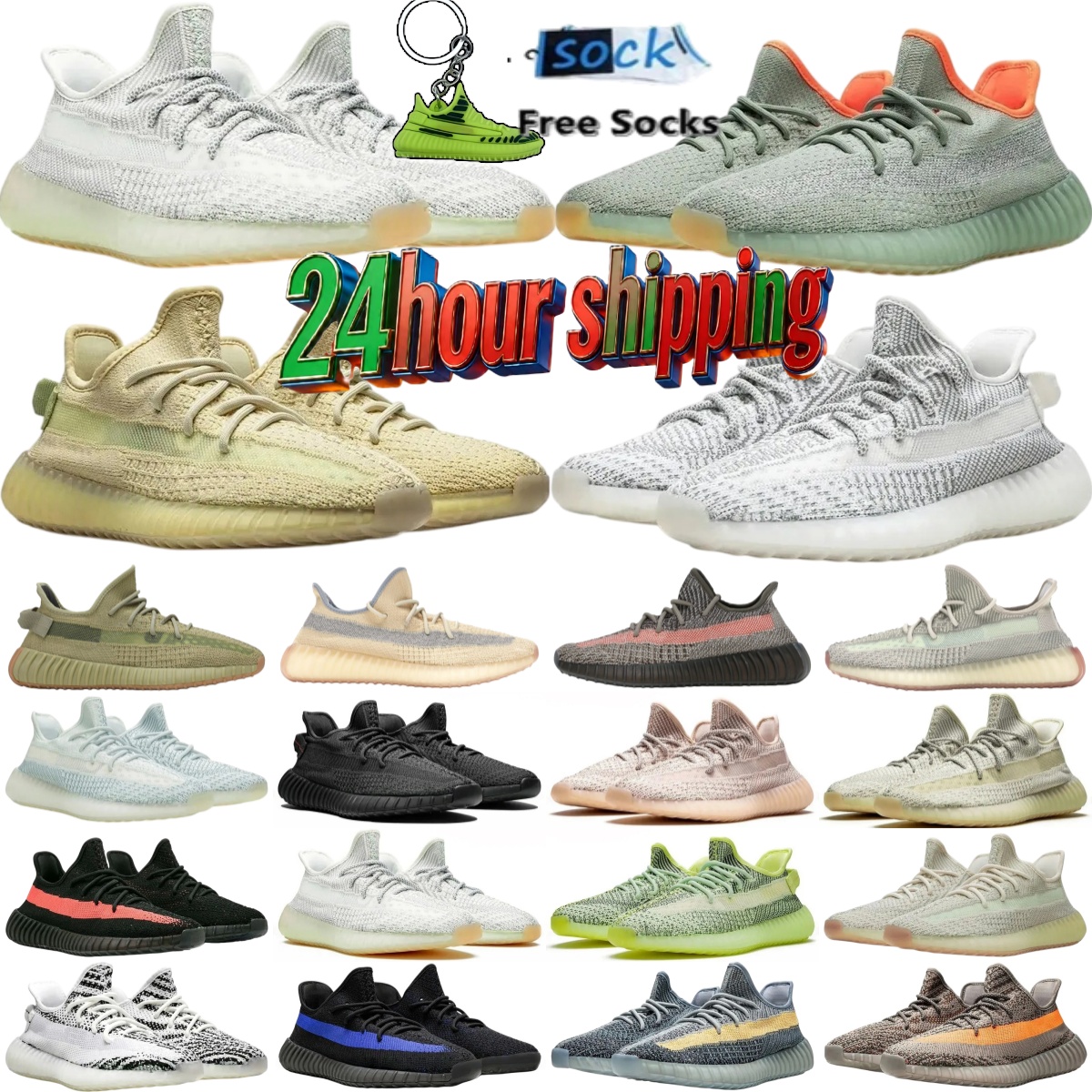 Halloween Yz350v2 unisex shoes brand designer sneaker running shoes low top casual shoes shock absorption high quality boost blue sesame grey black