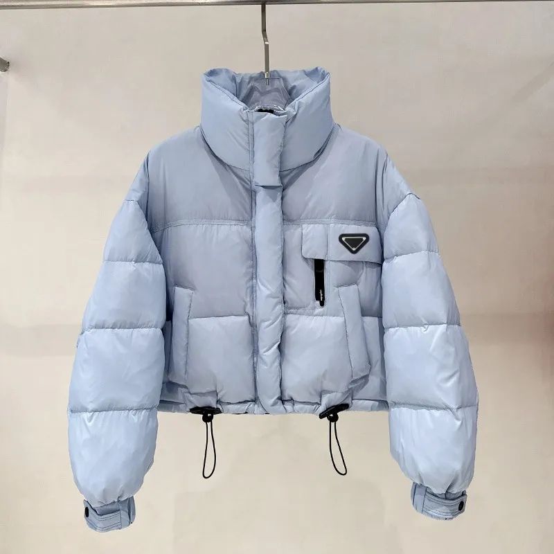 Elegant Womens Winter Coat - Triangle Design with Mixed Fabric of Cotton Canvas and Soft Fleece