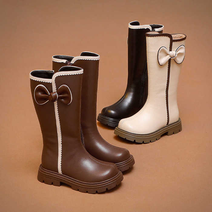 Girls' shoes children's fashion boots 2026 new autumn/winter collection high-top long boots for little girls fashionable boots for baby gi