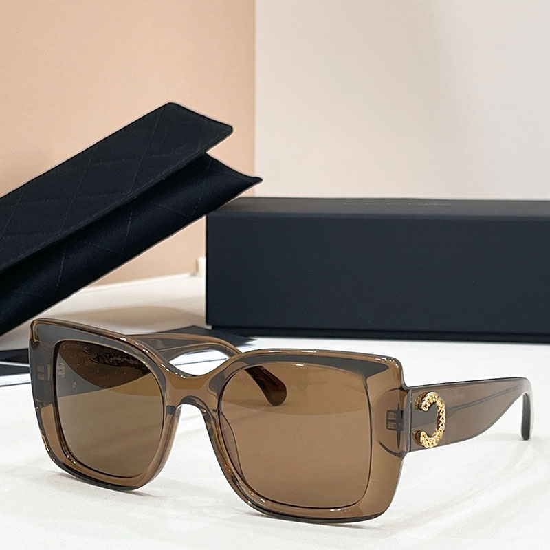CH5555 Designer SQUARE SUNGLASSES Classic Shiny Acetate Square Sunglasses Womens Brand Sunglasses Outdoor UV Protection Top Quality