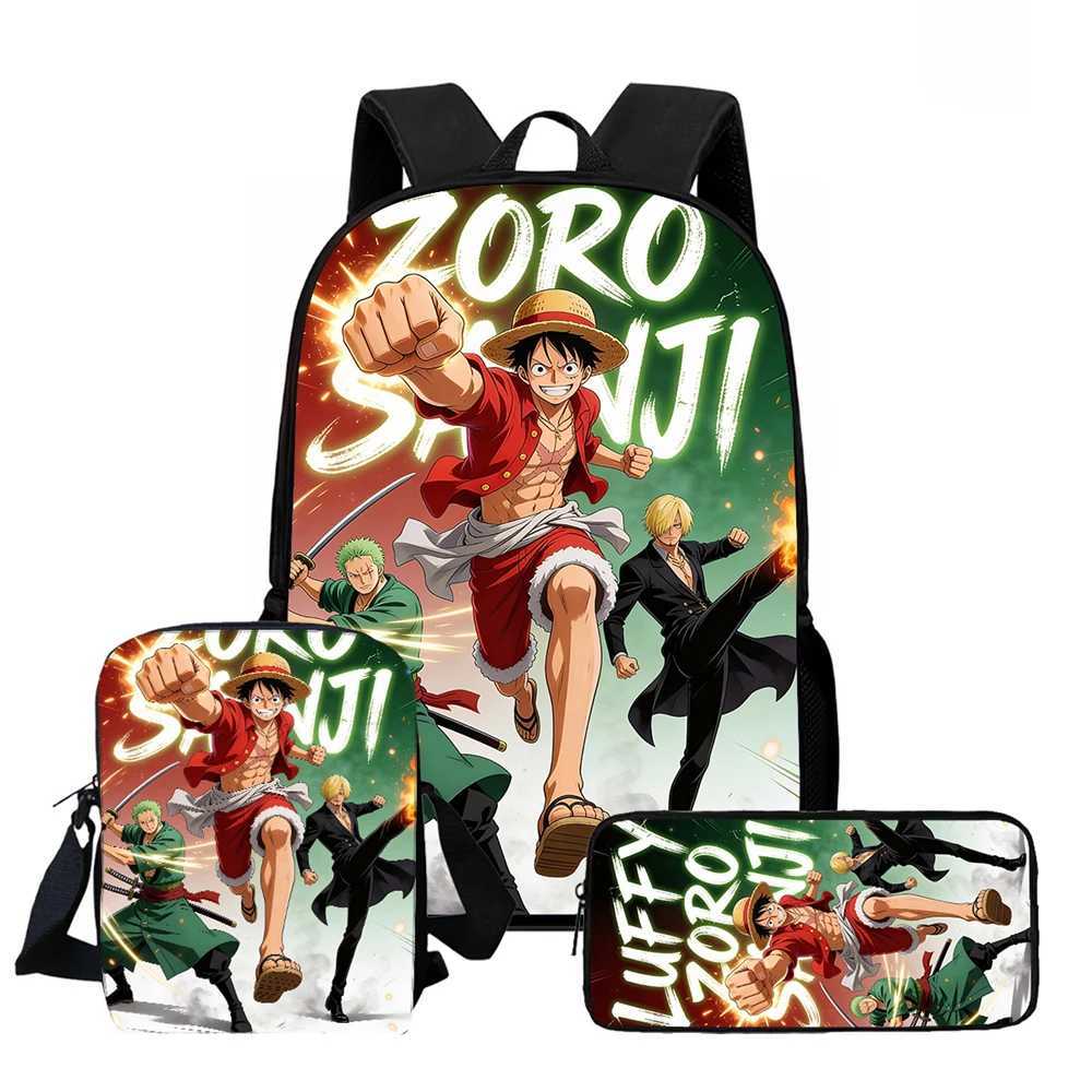Zaino scolastico durevole e leggero a forma di cartone animato 3 in 1 di un pezzo con astuccio a tracolla per bambini di età compresa tra 6 e 10 ann