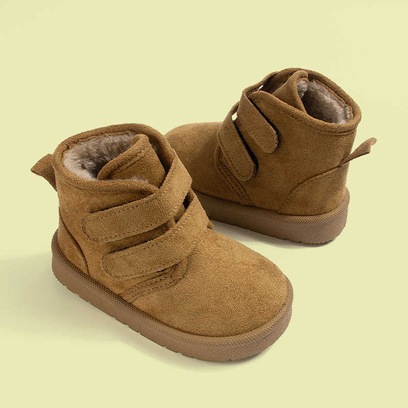 Quality Boots High Kids Winter Popular Outdoor Casual Hard-wearing Snow Boots Children Fashion Black Plush Shoes EKF85T260919