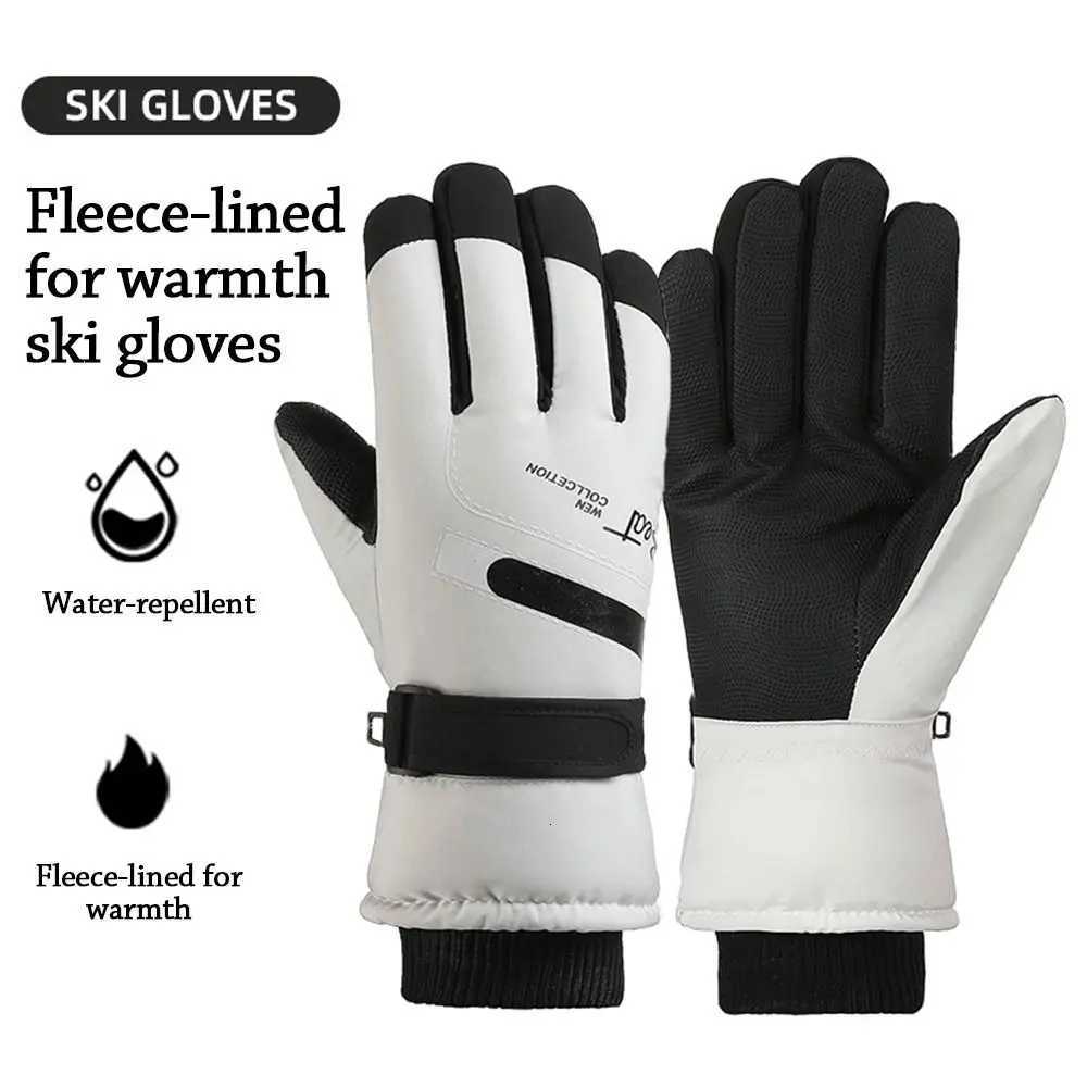 Ski Gloves New Fashion Warm Winter Gloves Lining Fleece Nonslip Snowboard Ski Gloves Thickened Thermal waterProof Cycling Gloves Outdoor D2609191
