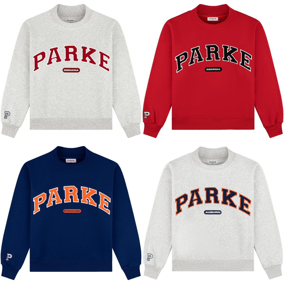 Parkes polaire col montant sweats pulls larges lettres brodées sweat à capuche en coton mode PARKE pulls