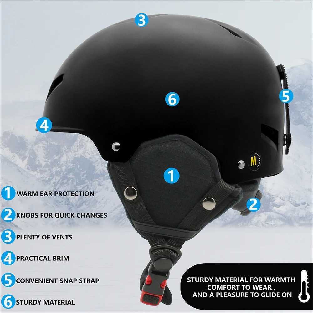 Ski Ski Unisex Helmets SMITHDRIFT Helmet Half-covered Skiing Snowboard Winter Sports Helmet Snow Skating Integrally-Molded Helmet Youth D2609191