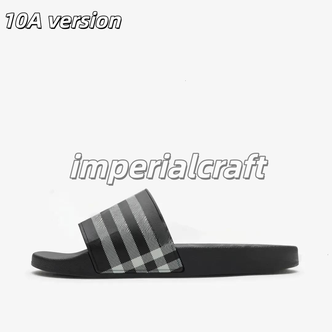 Designer Check Bur Berryitys Slides Summer Beach Slippers Vintage Tartan Blueberry Slider High Quality Luxury Sandals Archive Beige Print Embossed S