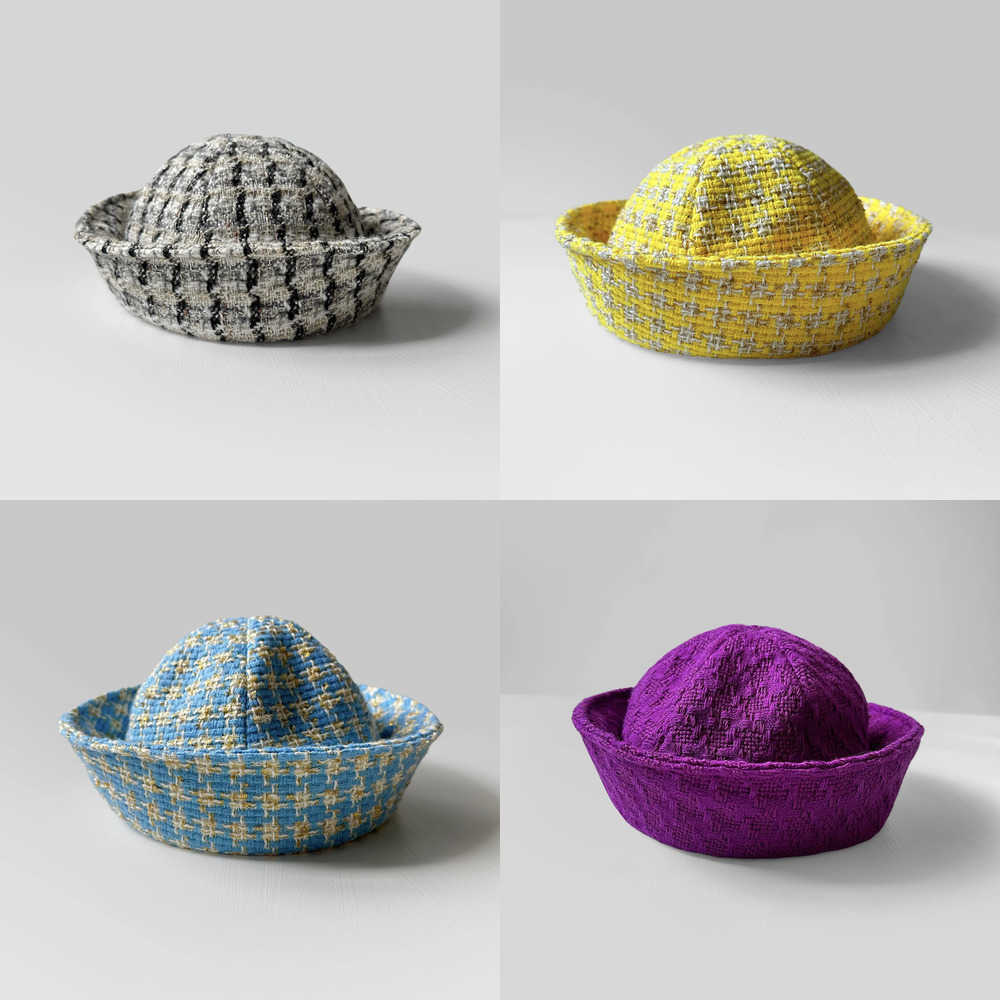 Berets Berets Fall Elegant Tweed for Women Sailor Hat Japanese Versatile Naval Winter Fashion Party Warm Cute Jk Y2K Bucket Hat J260919