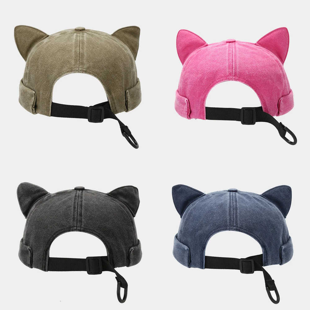 Summer Spring Berets Cotton 2024 Solid Color Docker Cap Brimless Hat Beanie Landlord Sailor Cap Women 01 J260919