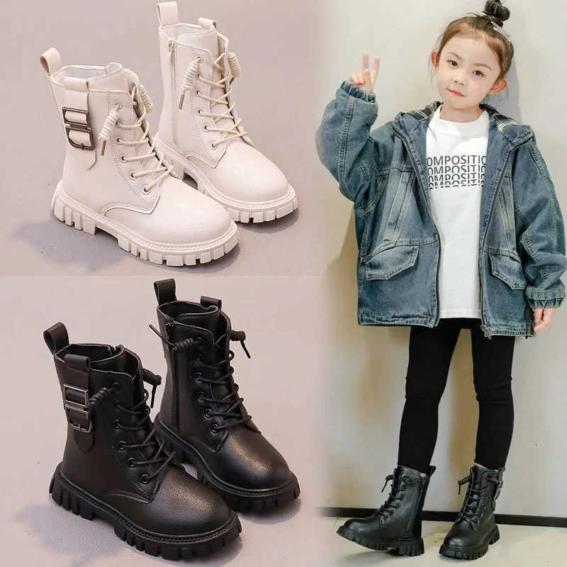 Girls Short Boots Boots Autumn Winter 2023 New Korean Style Children Fashion Casual Short Boots Drop Shipping Simple Non-slip Kids PUT260919