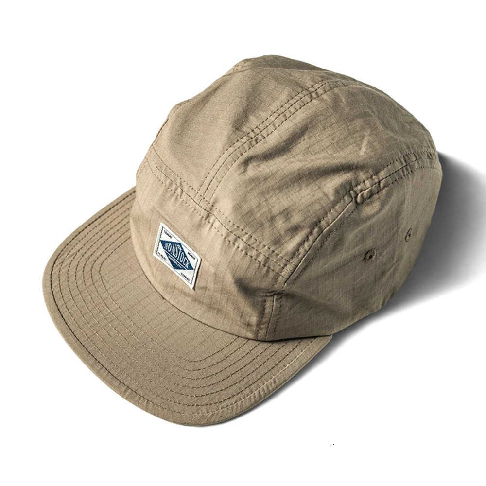 NON STOCK Ripstop 5-Panel Berets Hat Street Fashion Men's Hip-Hop Flat Peak Baseball Cap J260919