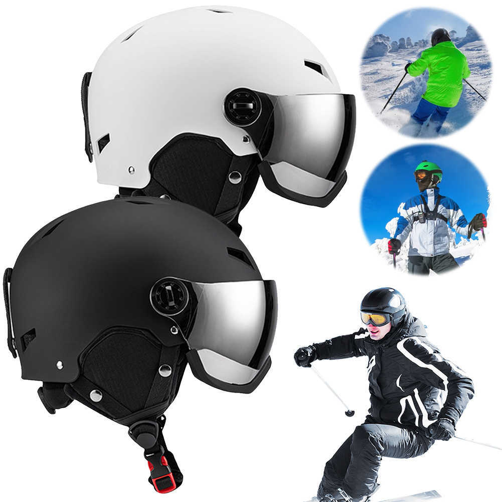 Helmets Winter Ski Helmet Ski with Goggles Snowboard Helmet ABS Shell Protective EPS Foam Skiing Helmet for Men Women and Youth D260919