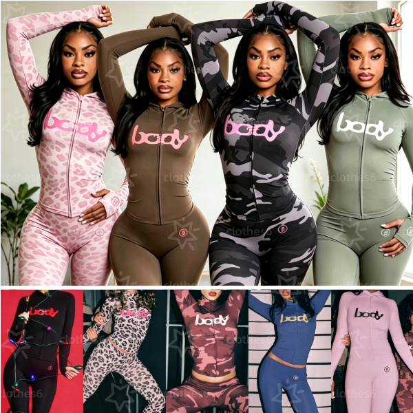 Designer Women Bodys Tracksuits Womens Bodys By Raventracy Set With Zip Casual Sports Set Workout Fashion Yoga Clothes Elastic Quick-Drying Breatha