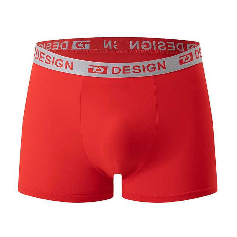 4-Piece Men's Summer Bamboo Underpants Fiber Ice Sensation Solid Color Underwear For All Seasons Comfortable Plus Size Flat Corner Pants D26091