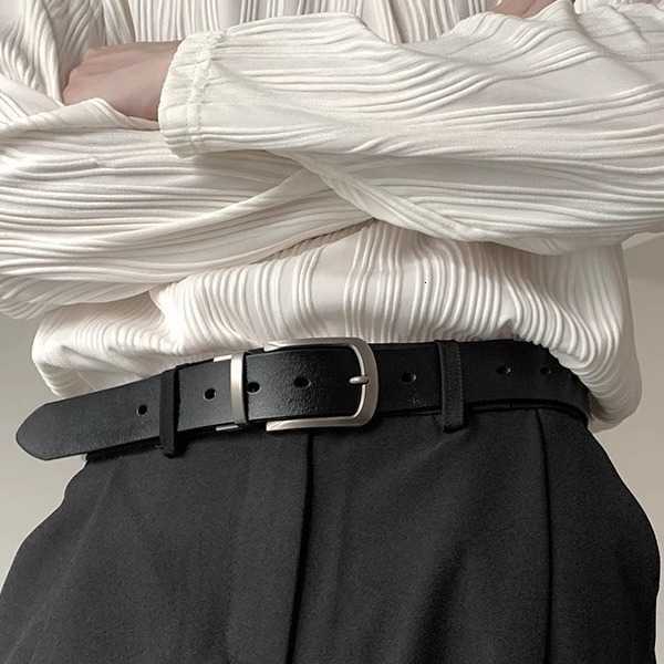 Leather Men's Belt Genuine Leather Buckle Cowhide Waist Belt And Versatile For Young Men High-quty Men's Belt S2609193GAB