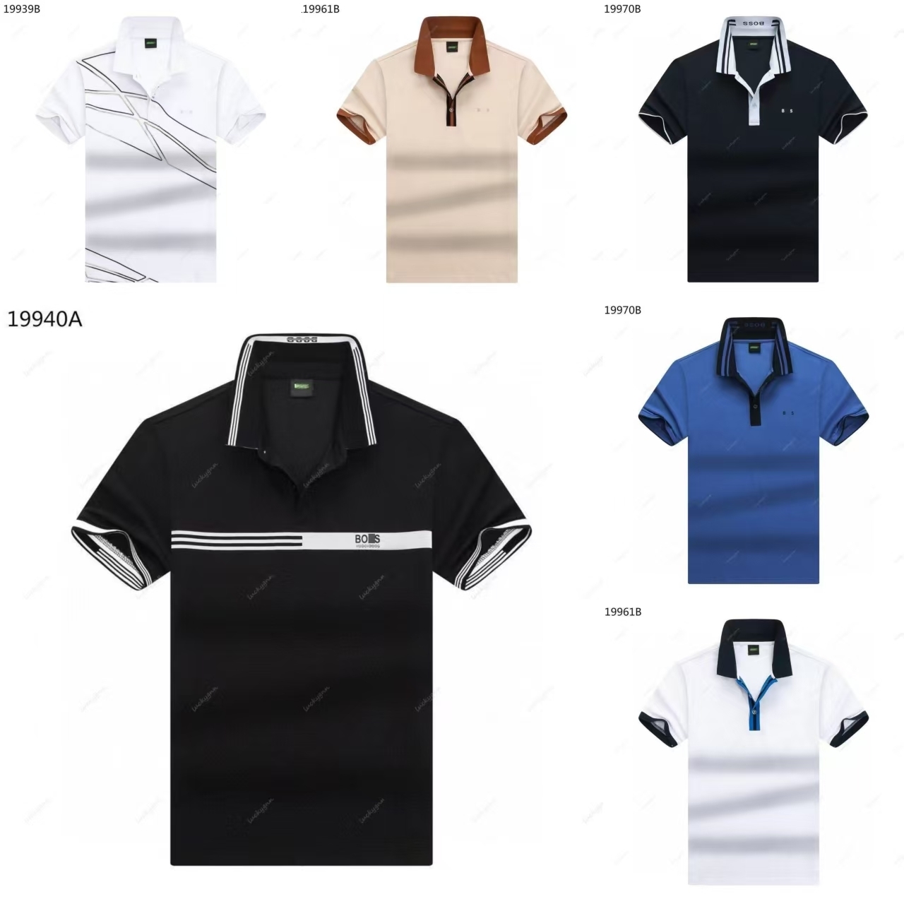 hugoly stylisht New Short Sleeve Polo Sport Shirts Sports Casual Breathable Turn-down Collar Fashion T-shirt Men's Trendy Tshirts Tee Mens And