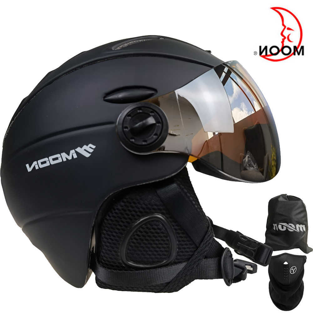 Helmet Ski Ski Helmets MOON with Goggles Integrally-Molded PC+EPS High-Quality Skiing Helmets Outdoor Sports Snowboard Skateboard MS95 D260919