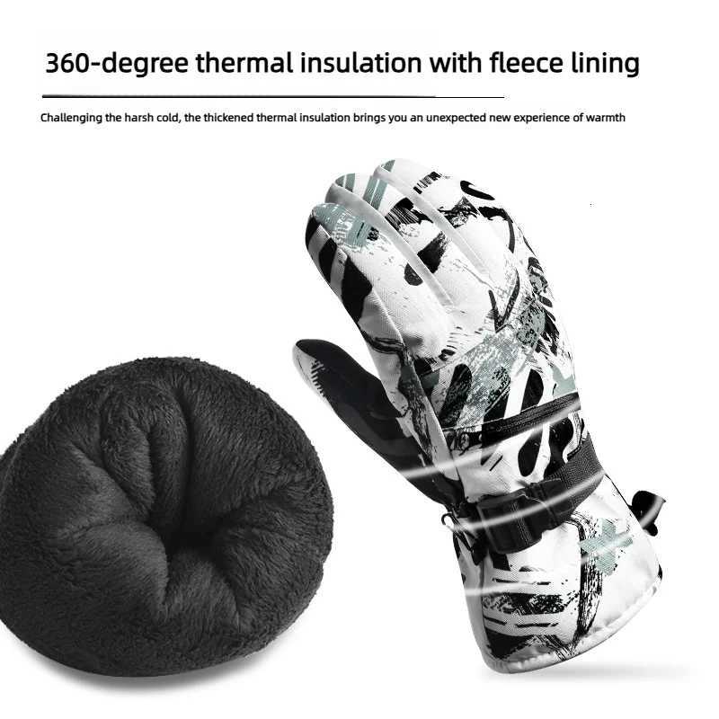 Ski Gloves Winter Ski Gloves for Men Women Thick Warm waterProof Touch Screen Gloves Outdoor Cycling Snowboard Gloves D2609191