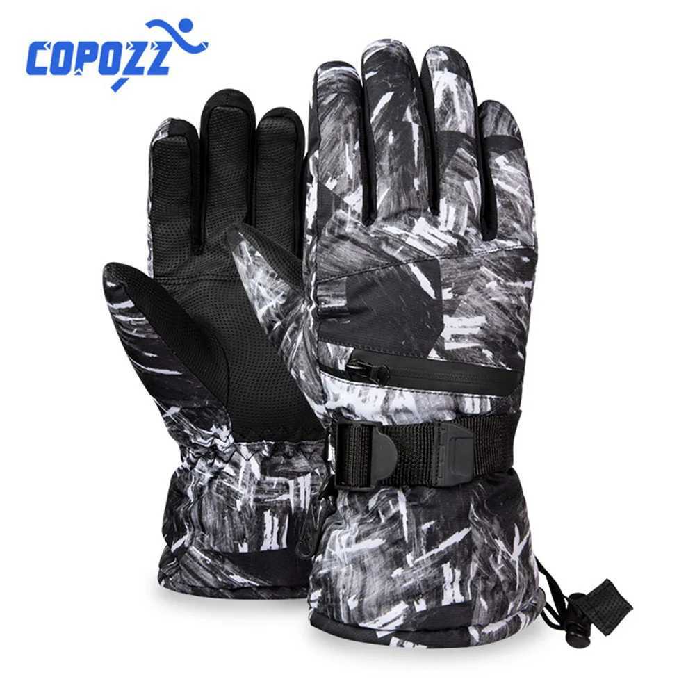 Ski Gloves Thermal Ski Gloves Men Women Winter Fleece waterProof Warm Child Snowboard Snow Gloves 3 Fingers Touch Screen for Skiing Riding D2609191