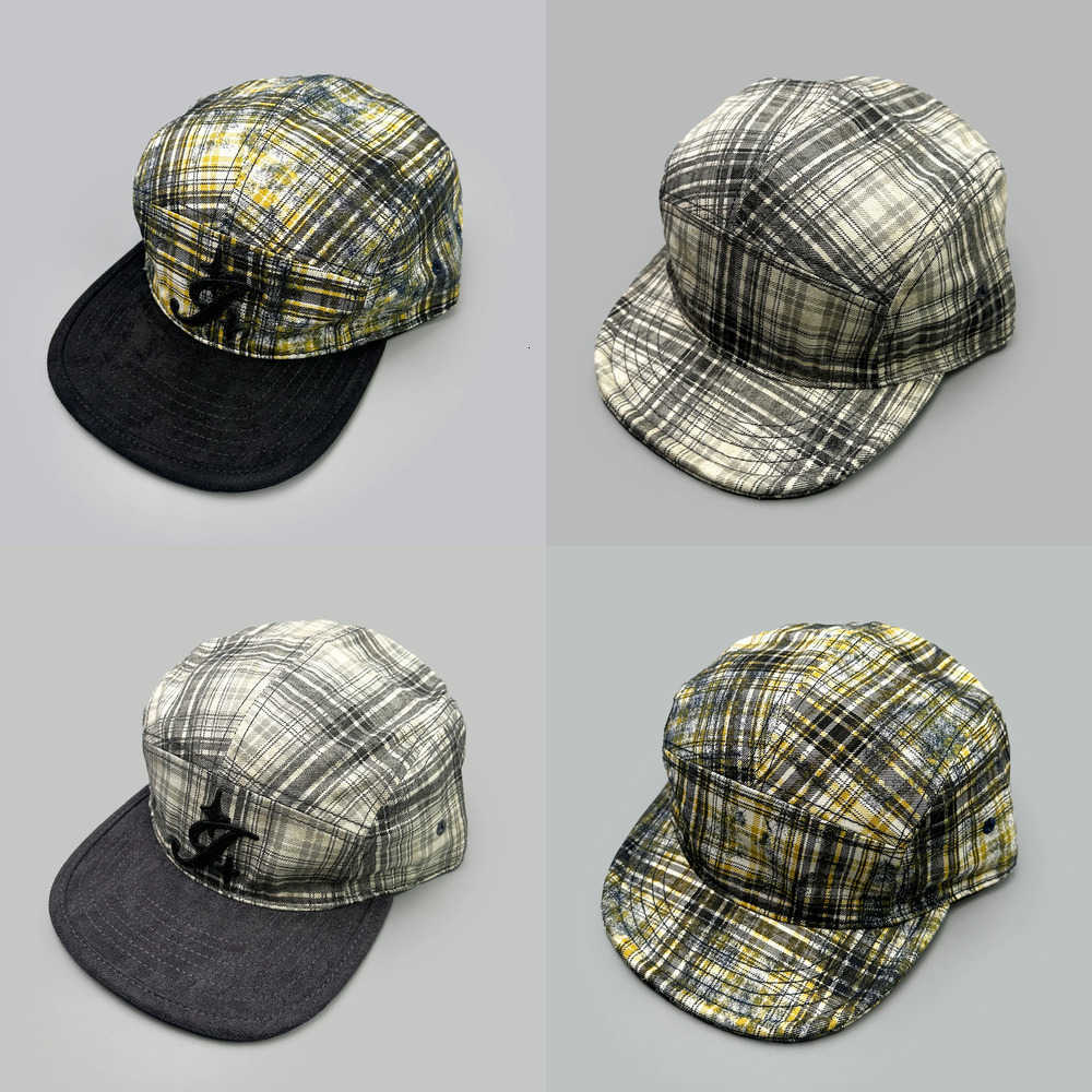 Retro Plaid Letter Solid Berets Baseball Hats New Men Women Sunshade Short Flat Eave Versatile Personal Fashion Color Block Peaked Caps J260919