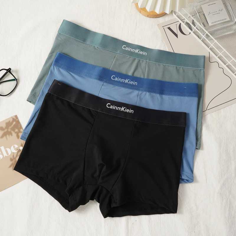 New Men's Underpants Fashion 4PCS/Lot Letter Boxer Shorts Comfortable Breathable Underpants Youth Simple Solid Color Underwear D2609181