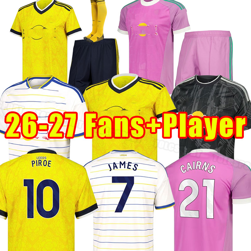 3XL 4XL Soccer jerseys UTD 26 27 THIRDROBERTS HARRISON HERNANDEZ COSTA BAMFORD CLARKE Fans player vsrsion football shirt Men ALIOSKI leEds Full Set