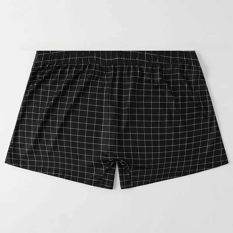 Plaid Underpants Of 4-Piece Set Printed Elderly Aro Pants Casual And Loose Men's Boxer Shorts Comfortable And Breathable Underwear D2609181