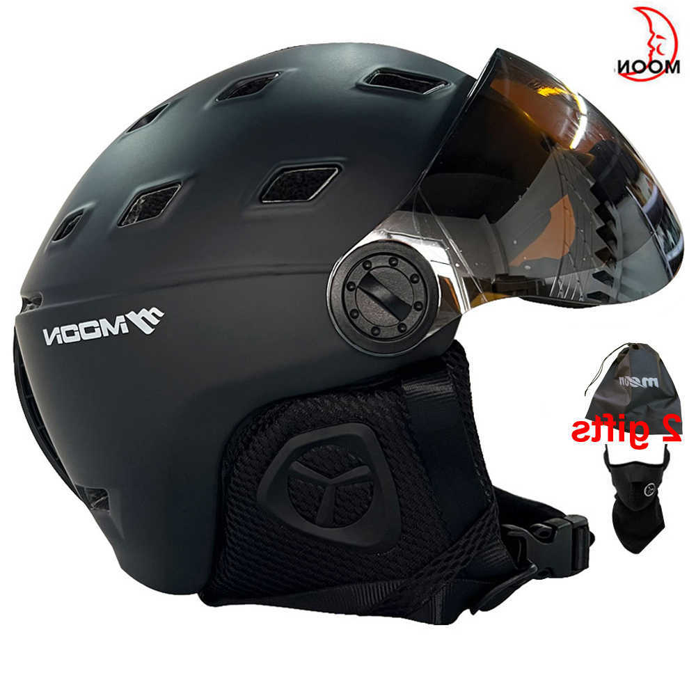 Ski Helmets MOON Skiing Helmet Goggles Integrally-Molded PC+EPS High-Quality Ski Helmet Outdoor Sports Ski Snowboard Skateboard Helmets D260919