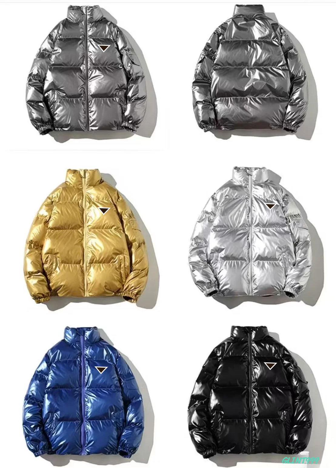 winter men's shiny cotton jacket high quality short stand-up collar cotton coat trendy plus-size men's cotton jacket