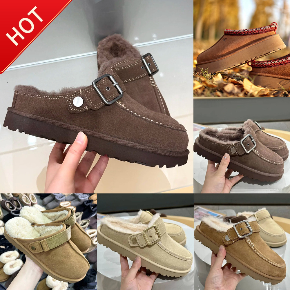 2026 designer boots womens platform booties winter boot Tasman Slippers Tazz mustard eed Chestnut Sand Fur Slides Sheepskin snow warm Bowtie Slipper