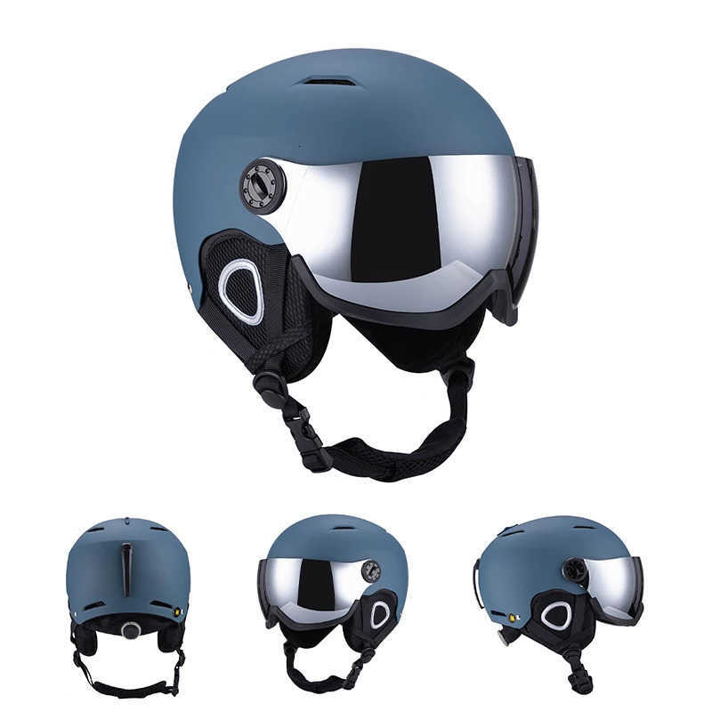 2026 Horntour New Ski Helmets Skiing Helmet men Miss with Goggles Warm Helmet High-Quality snowboard helmet Outdoor Sports Integrally Molded D260919