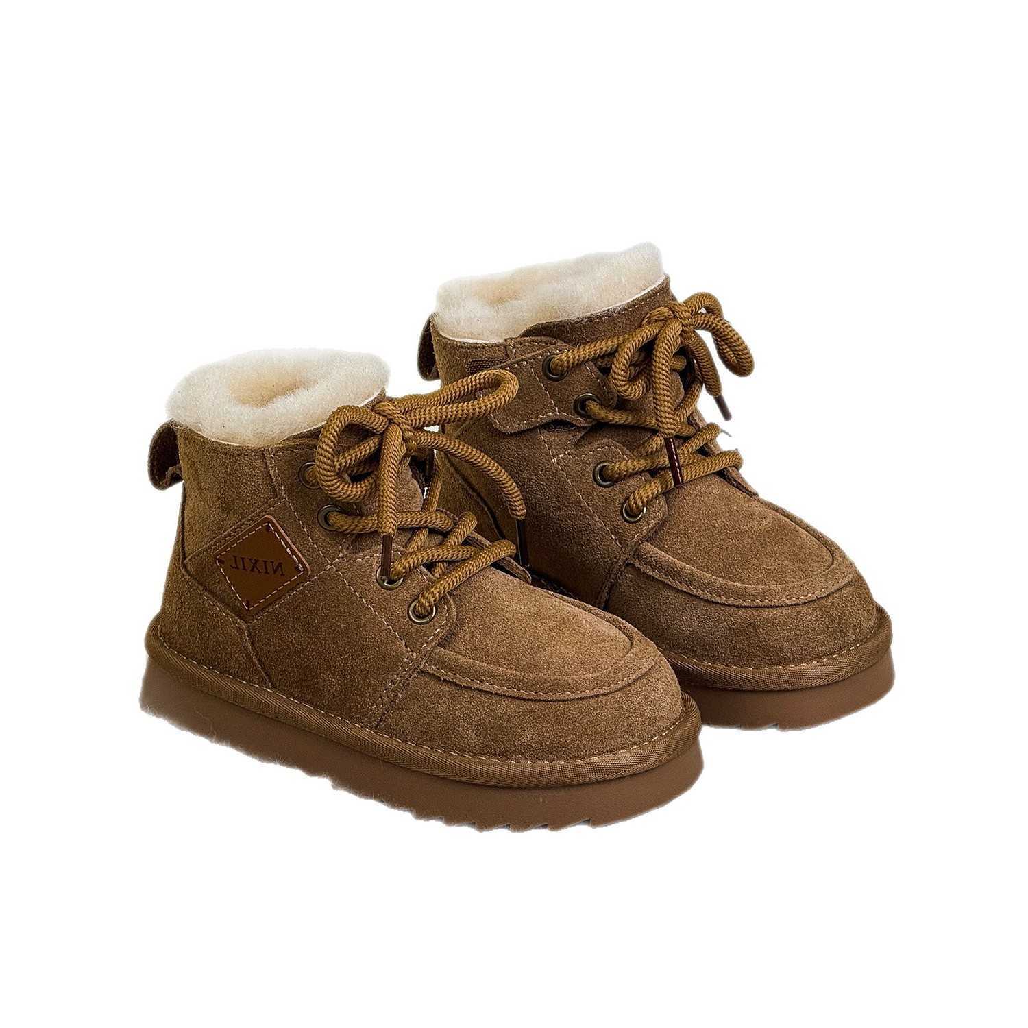 Winter Boots New Kids Snow Boots Kids Toddler Boys Girls Outdoor Fleece Lined Thick Warm Fur Cotton BootsT260919