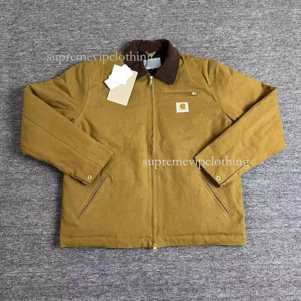Carhartness Men Designer Jacket High Quality Carhartmens jacket American Vintage Lapel Letter Graphic Print Couple's Outerwear Classic Washed S