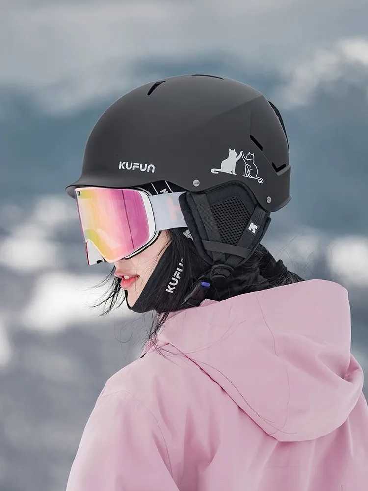 Helmet Ski Ski Helmets KUFUN Snow Sports Snowboard Skiing Skateboard Skating Cat Teenager Women Men Adult Winter Safety Equipment D2609191