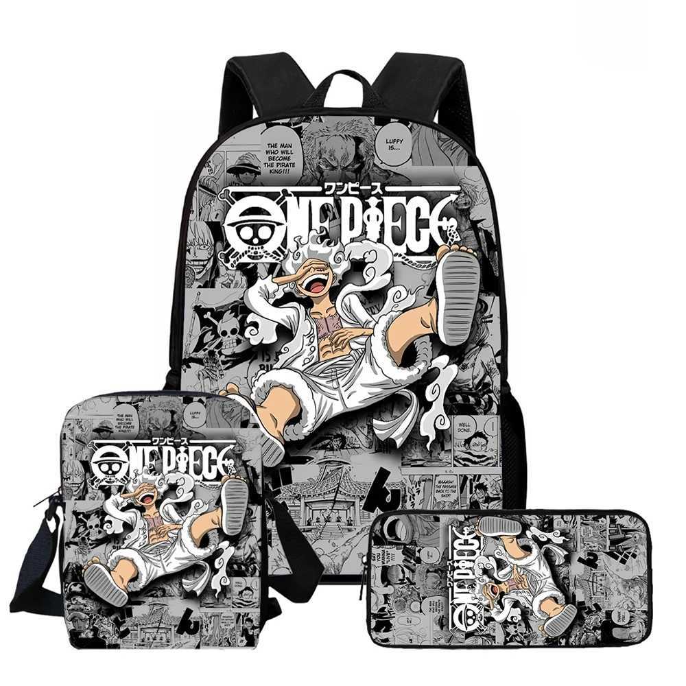 Zaino scolastico durevole e leggero in cartone animato 3 in 1 di un pezzo con astuccio a tracolla per bambini di età compresa tra 6 e 10 anni Scuola