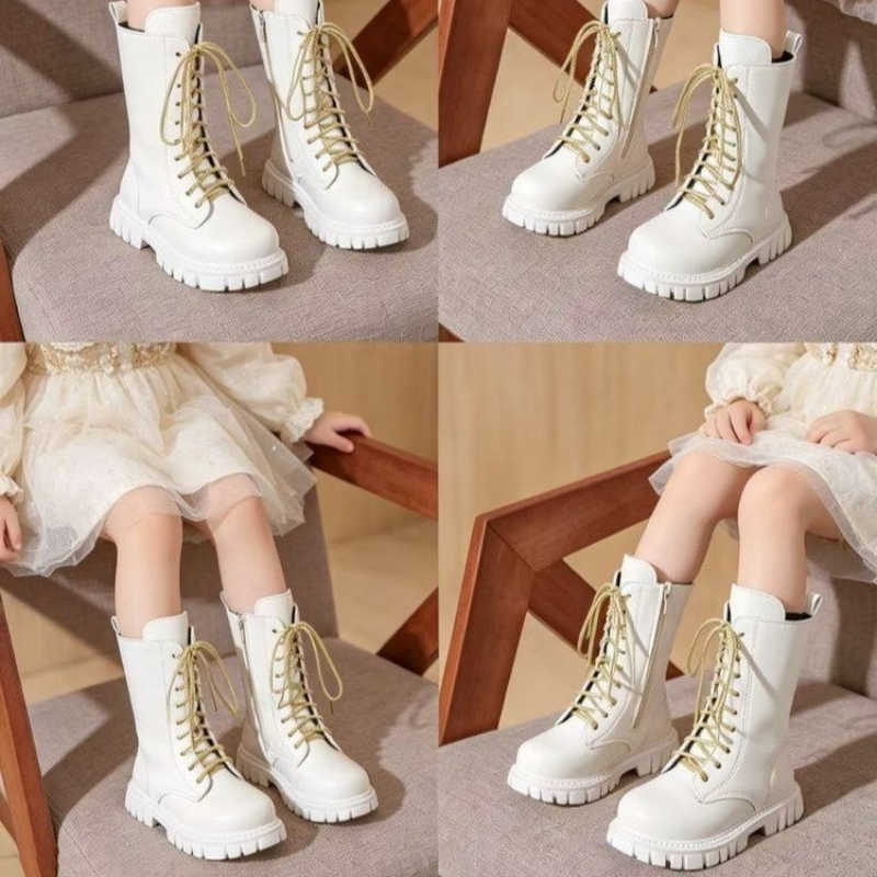 Botas de moda para niños Botas 3-18 años Niños Niñas Botas altas Otoño Invierno Estilo Estilo británico Niños Princesa Botas largas ShoesT260919